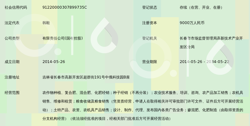 吉林省農創投資集團有限公司