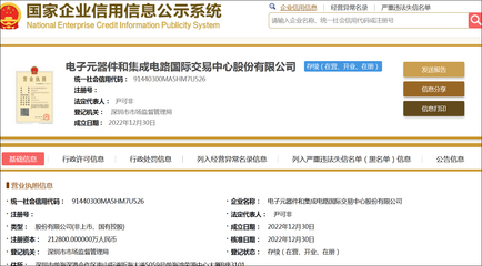 電子元器件和集成電路國(guó)際交易中心成立,注冊(cè)資本21.28億元